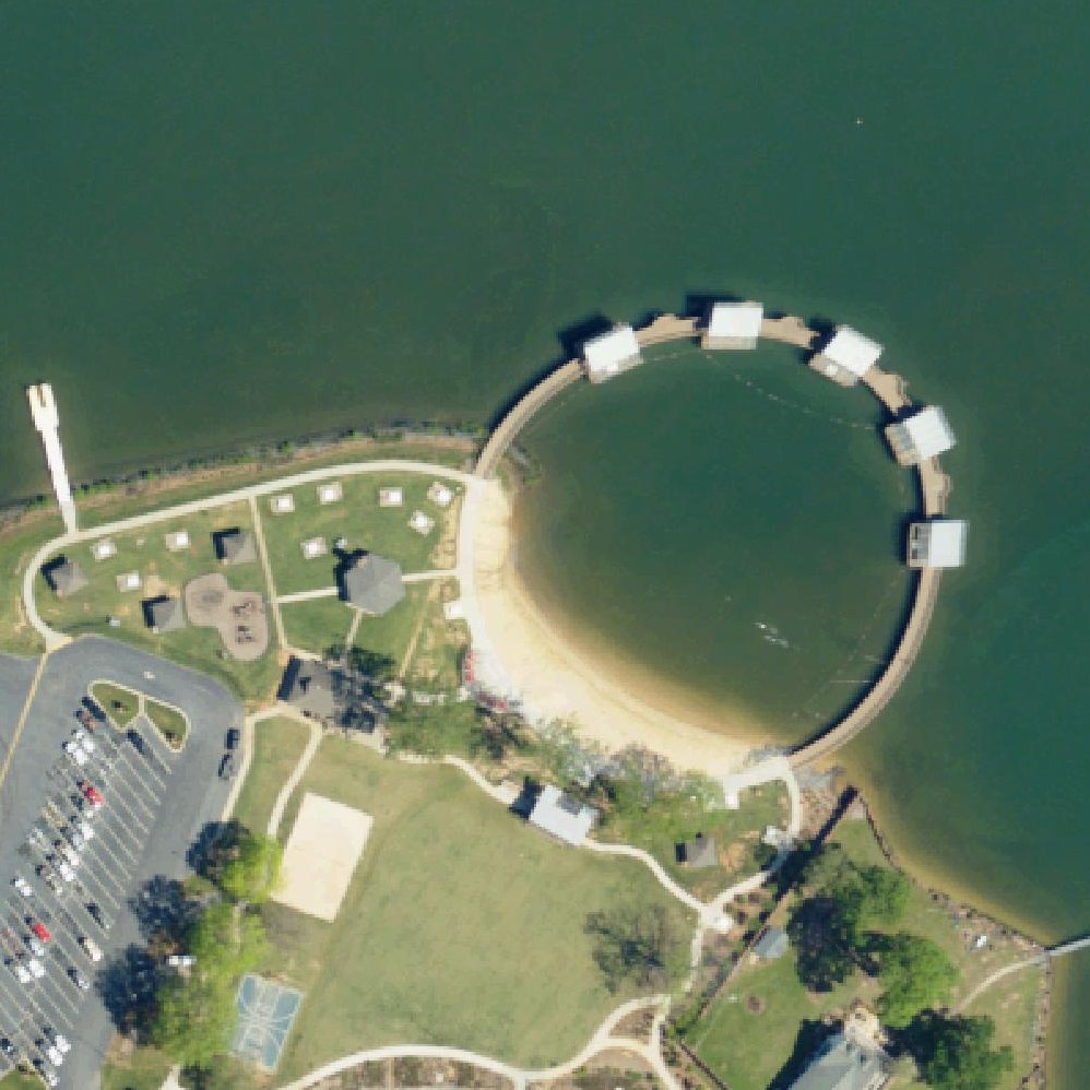 Aerial map of Ebenezer Park Beach