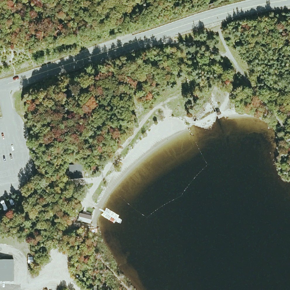 Aerial map of Echo Lake Beach