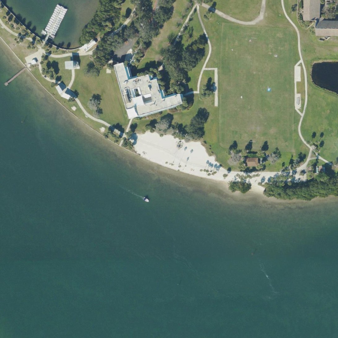 Aerial map of Eckerd College South Beach