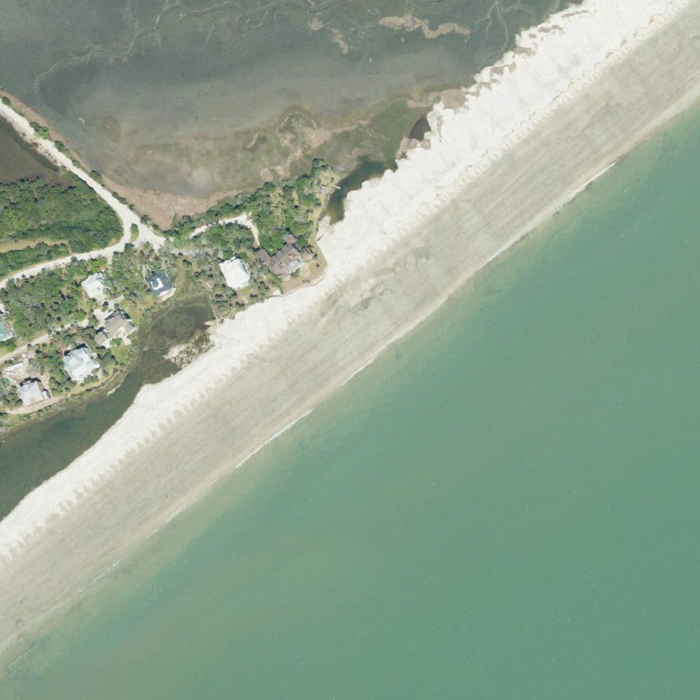 Aerial map of Edingsville Beach
