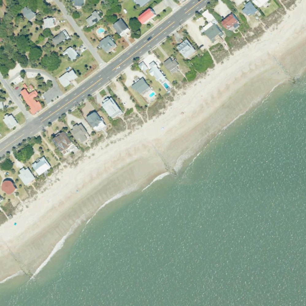 Aerial map of Edisto Beach