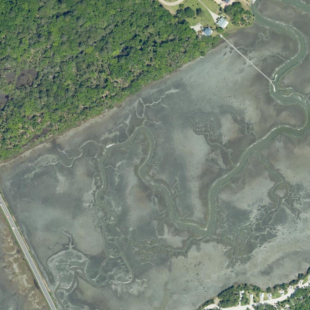 Aerial map of Edisto Beach State Park