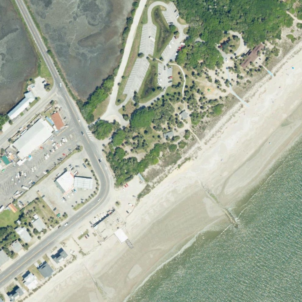 Aerial map of Edisto Island Beach Welcome Center