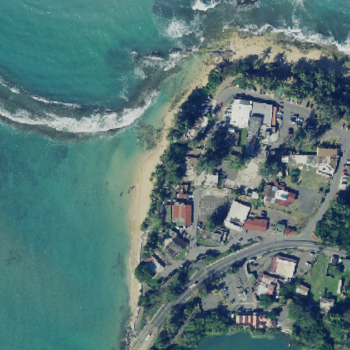 Aerial map of El Caserío Beach