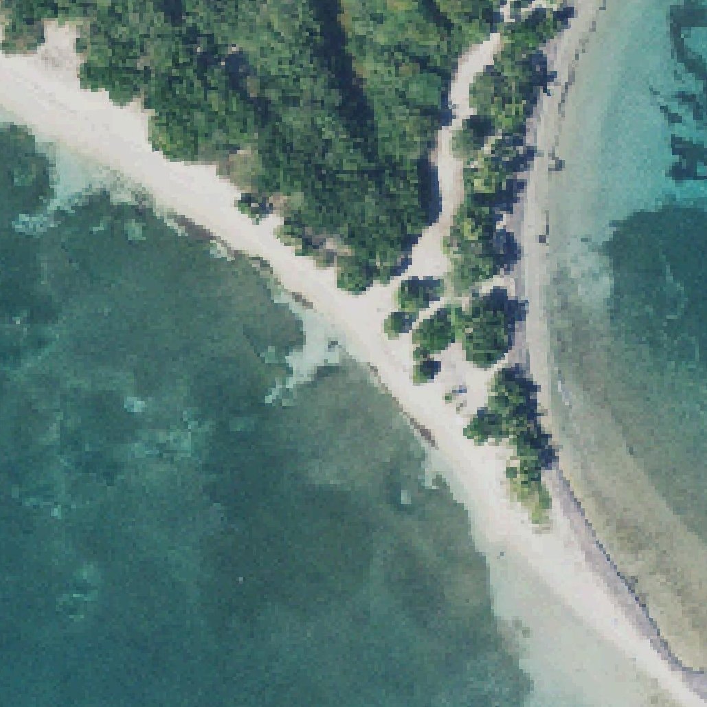 Aerial map of El Cayo Beach