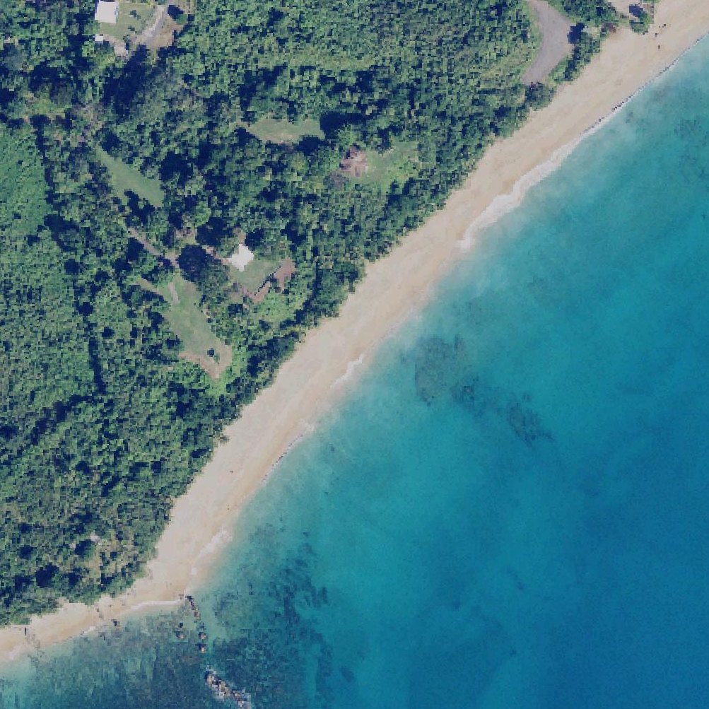 Aerial map of El Cocal Beach