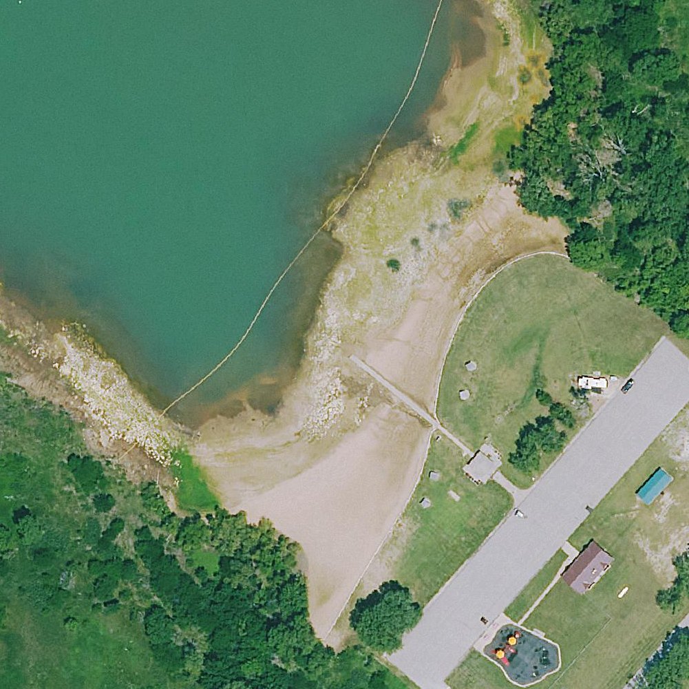 Aerial map of El Dorado State Park Beach