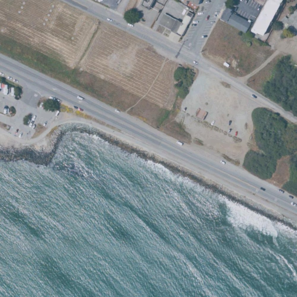 Aerial map of El Granada Beach