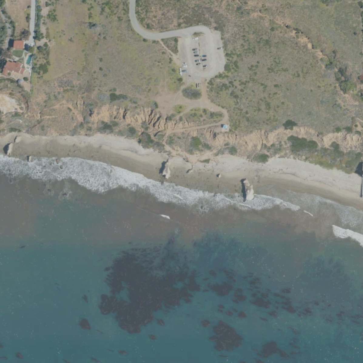 Aerial map of El Matador Beach