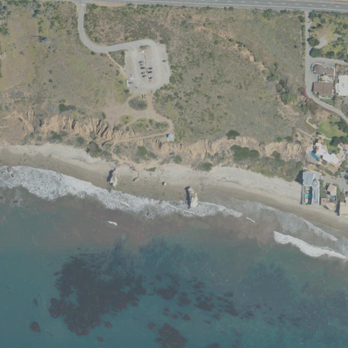 Aerial map of El Matador State Beach