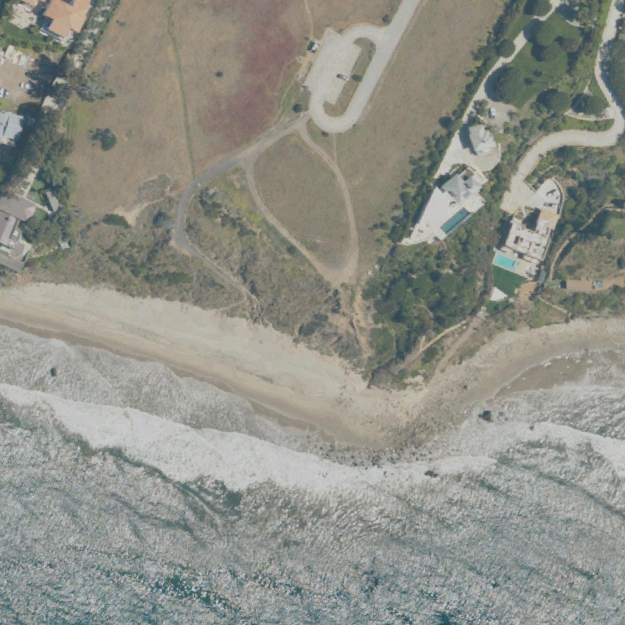 Aerial map of El Pescador State Beach