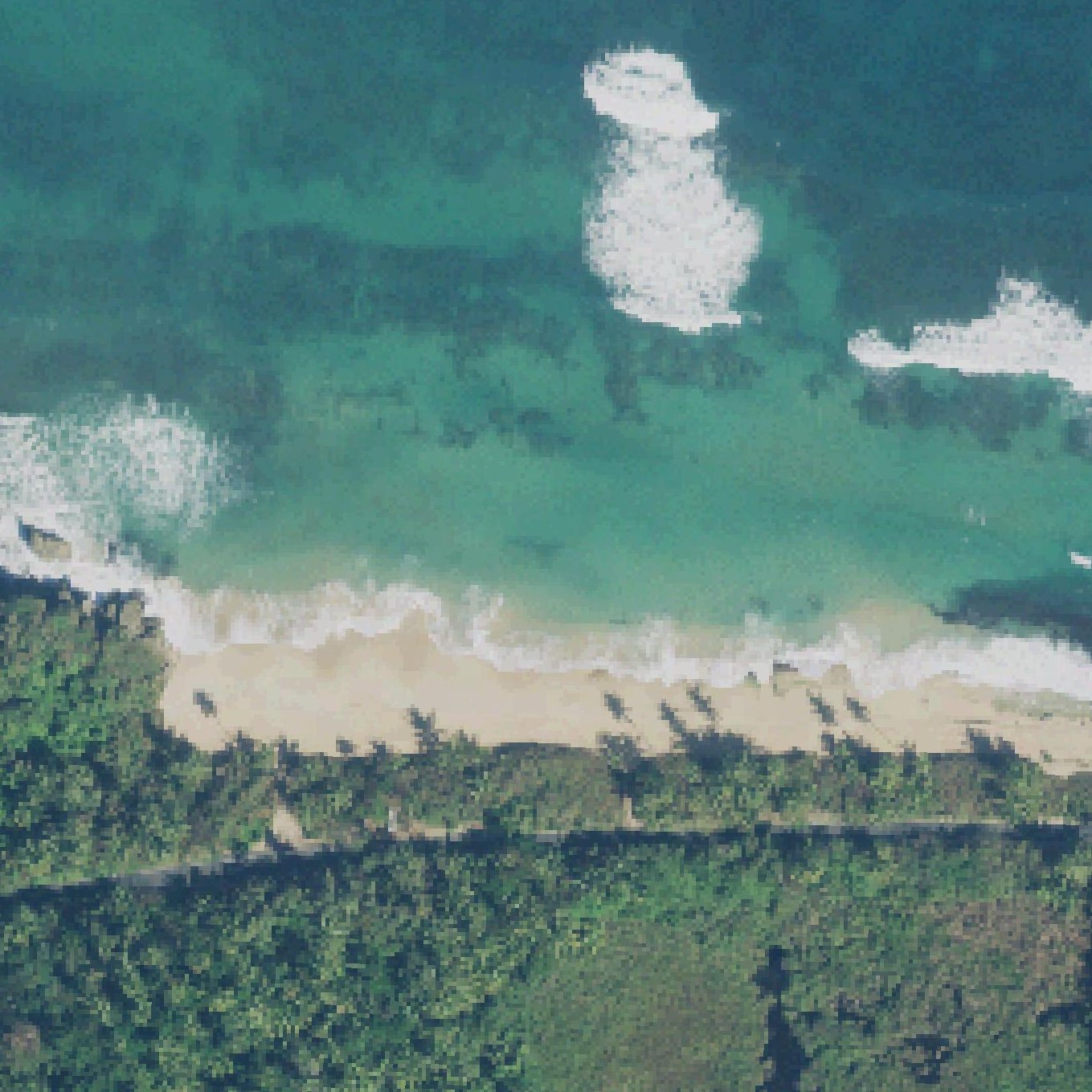 Aerial map of El Veril Beach