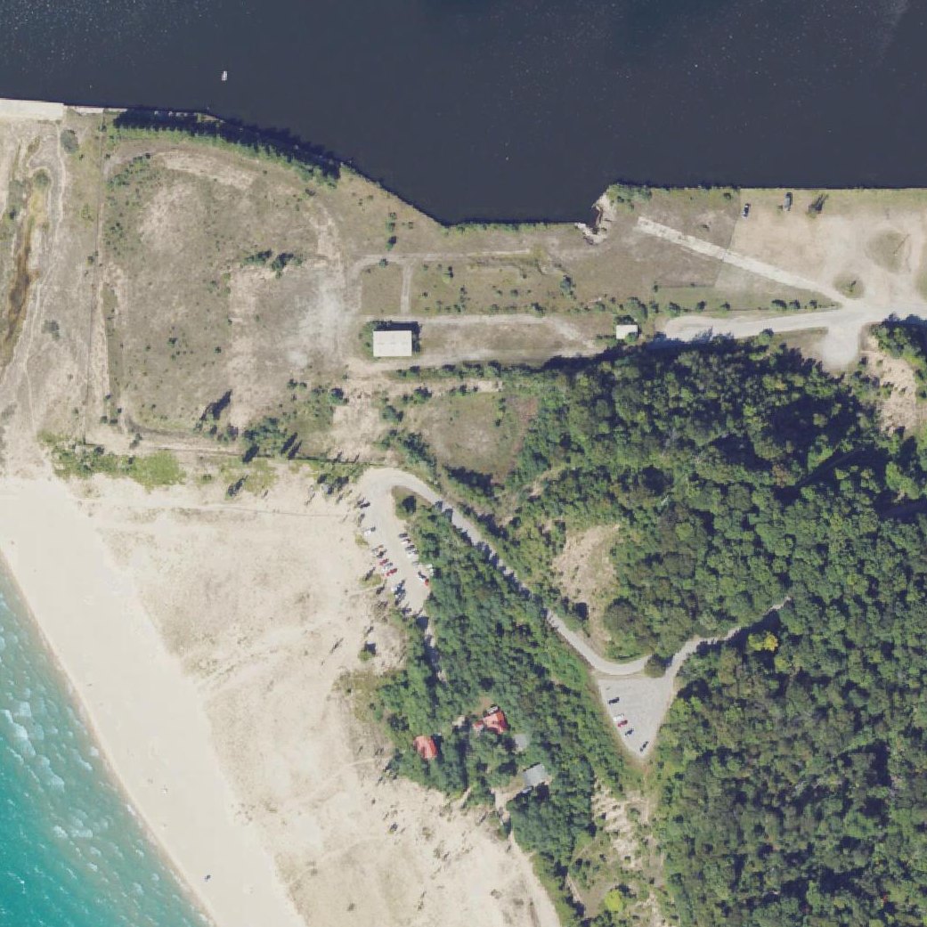 Aerial map of Elberta Beach (Ebeach)
