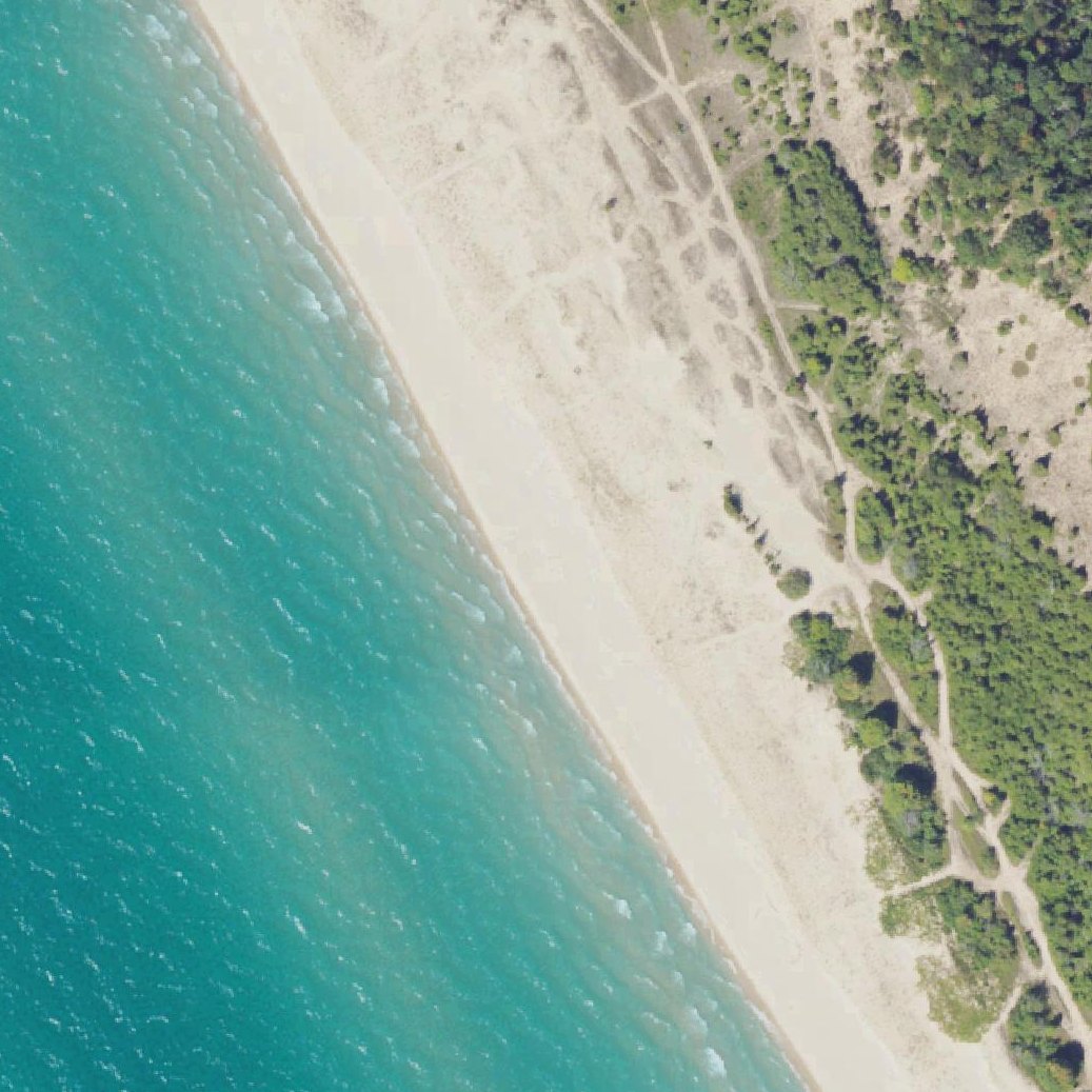 Aerial map of Elberta Beach