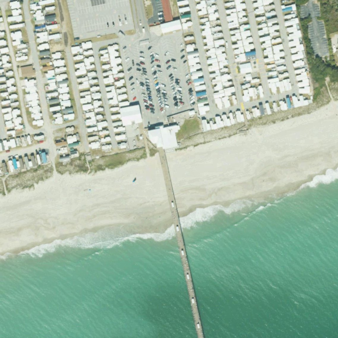 Aerial map of Emerald Isle Beach
