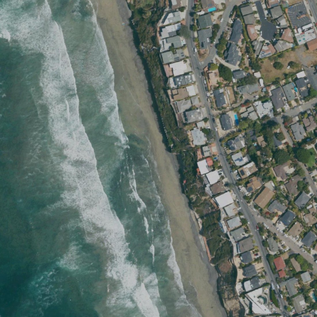 Aerial map of Encinitas Beach County Park