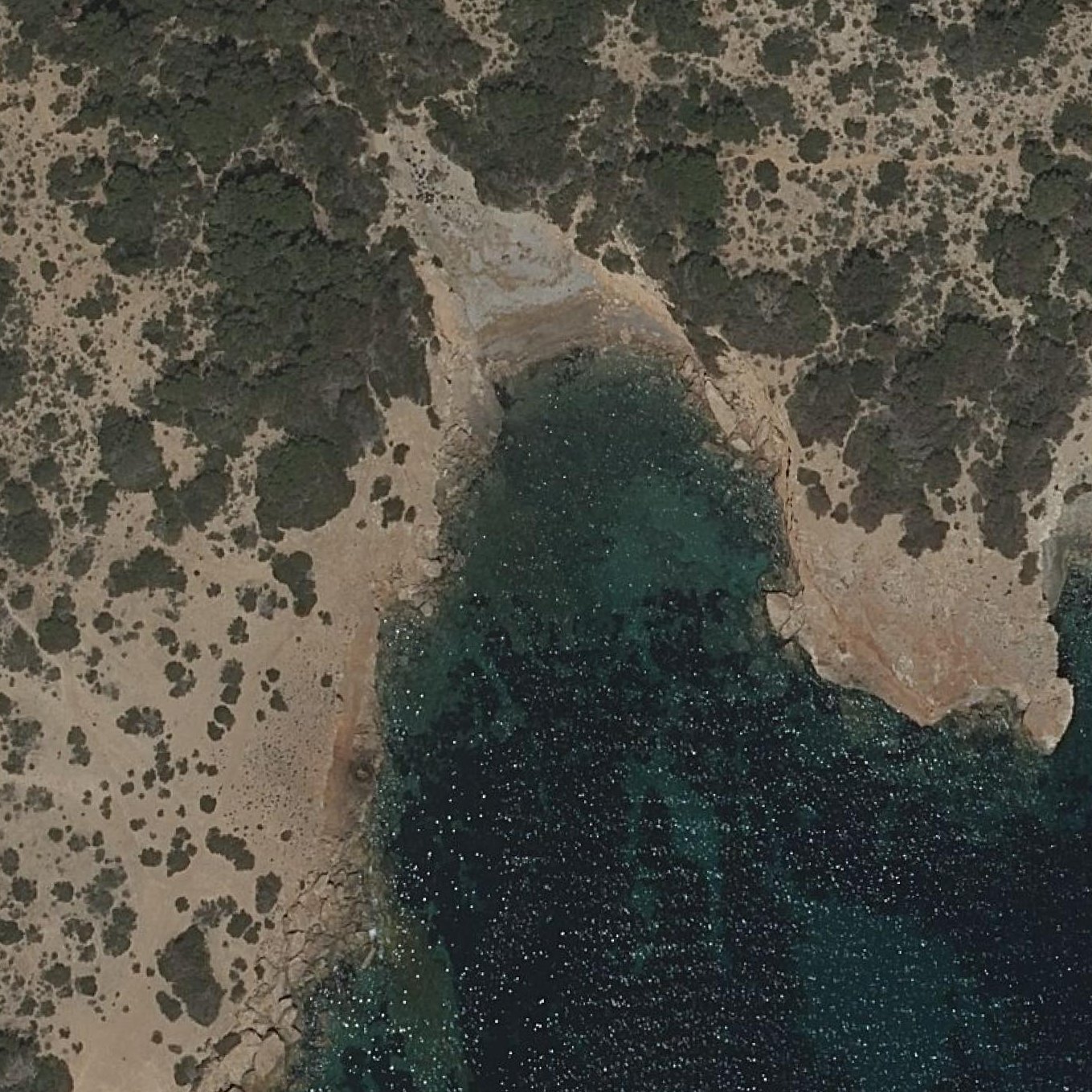 Aerial map of Es Canal de s'Olla