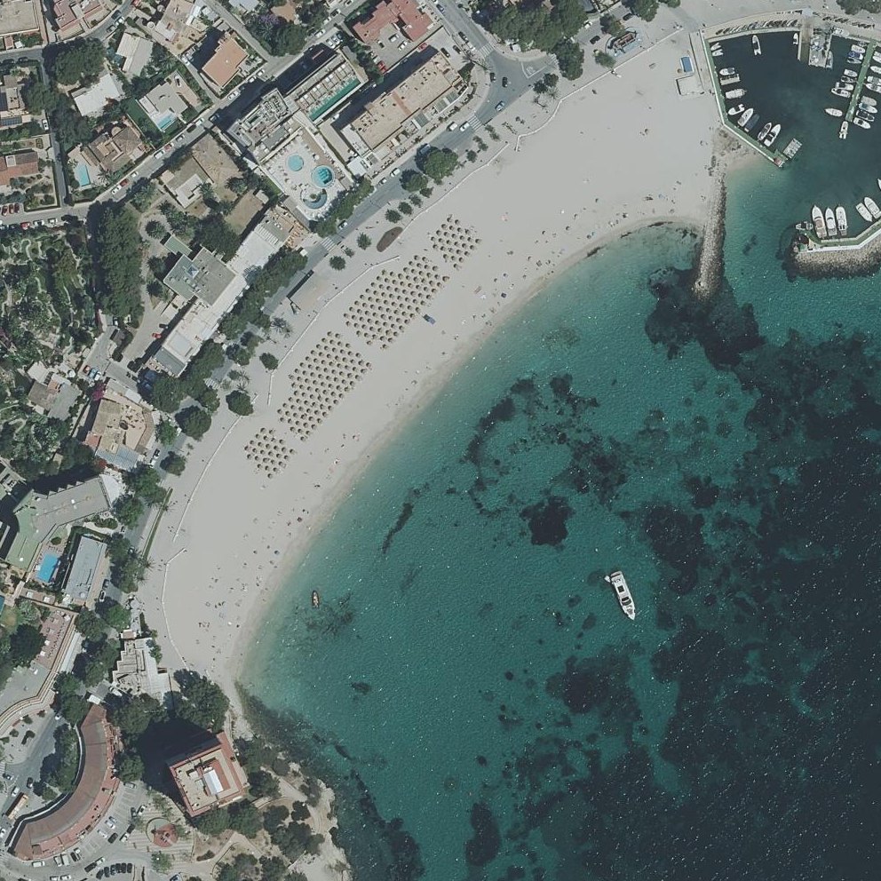 Aerial map of Es Carregador Beach