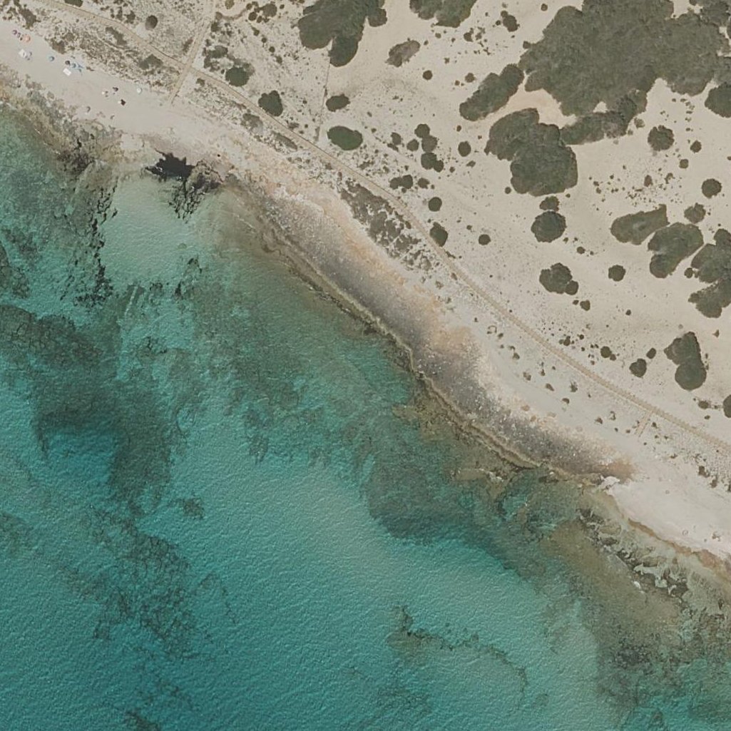 Aerial map of Es Migjorn
