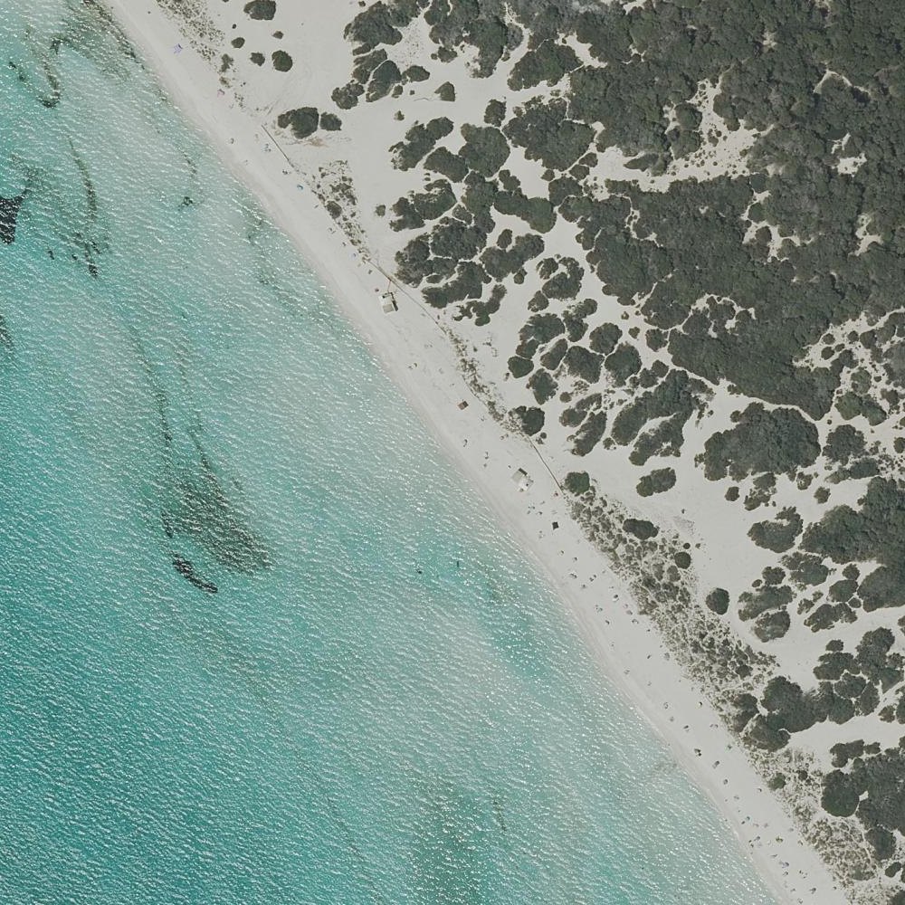 Aerial map of Es Trenc