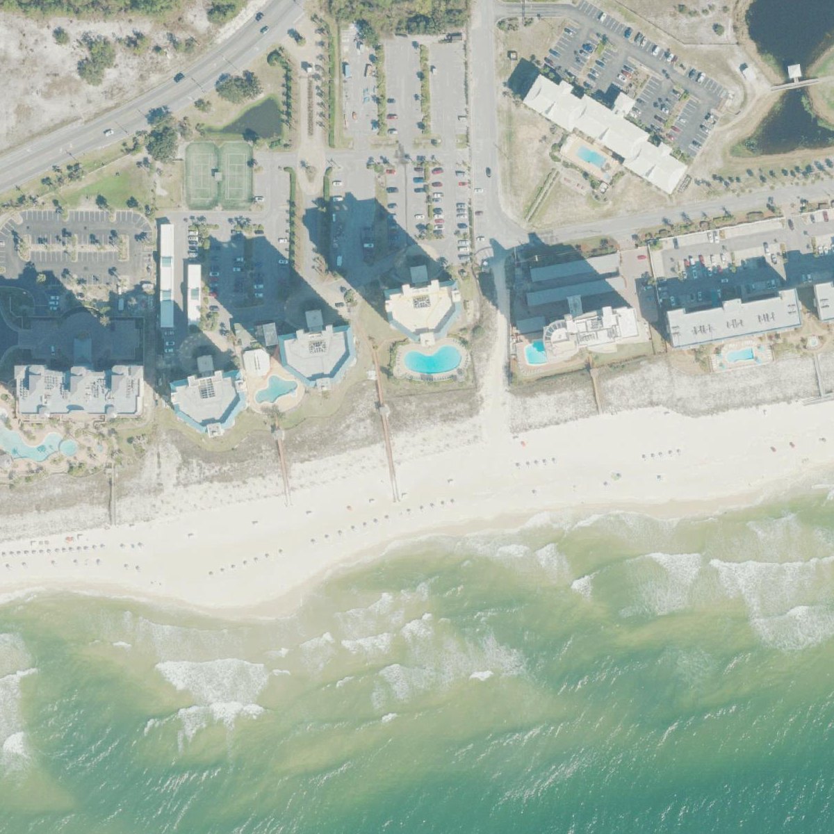 Aerial map of Escambia County Public Beach Access #1