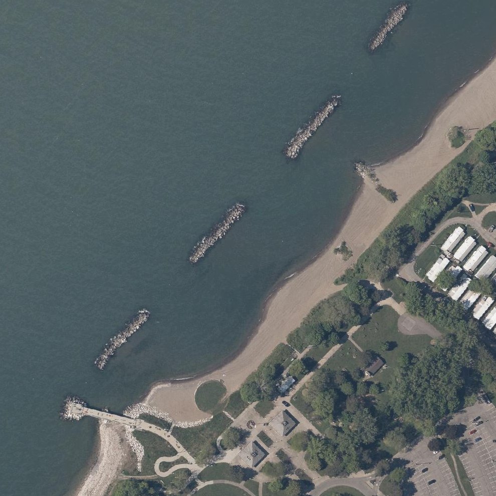 Aerial map of Euclid Beach