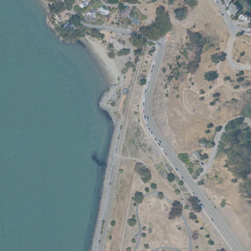 Aerial map of EVA Keller Beach Park