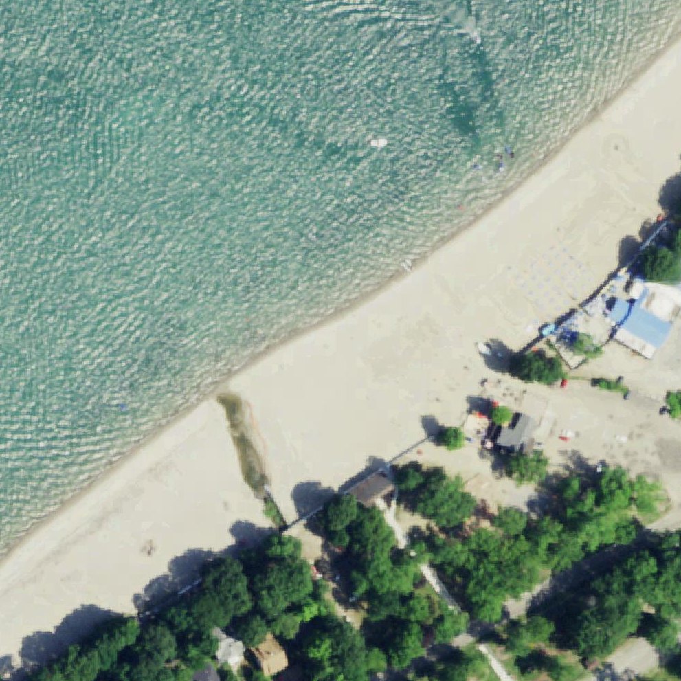 Aerial map of Evans Beach