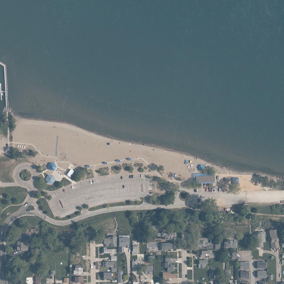 Aerial map of Fairport Harbor Lakefront Park