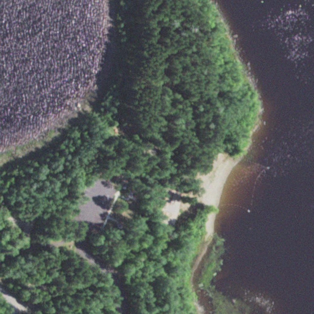 Aerial map of Fall Lake Campground Beach