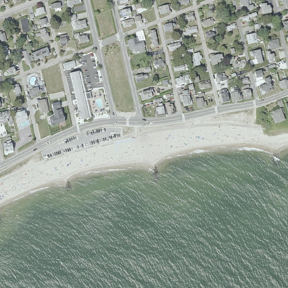 Aerial map of Falmouth Beach- Access
