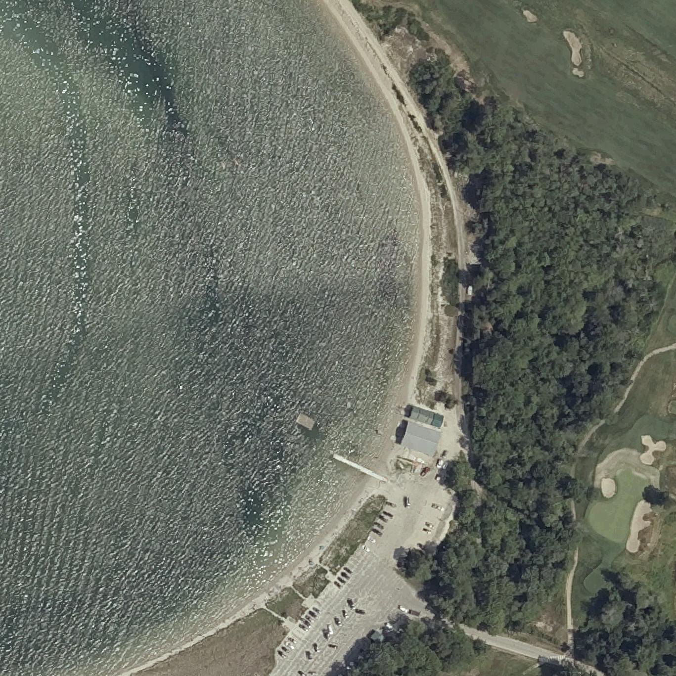 Aerial map of Ferry Beach