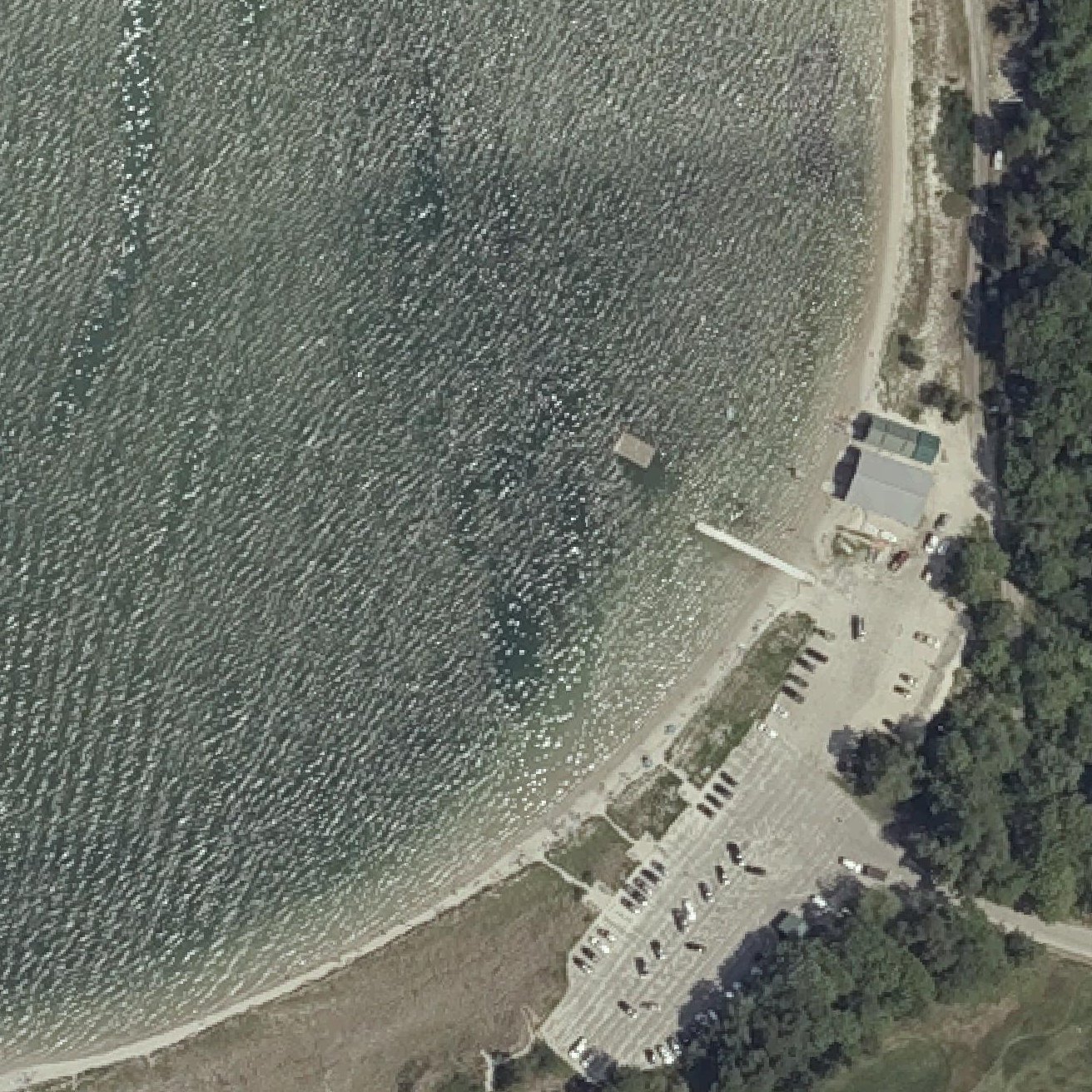 Aerial map of Ferry Road Beach