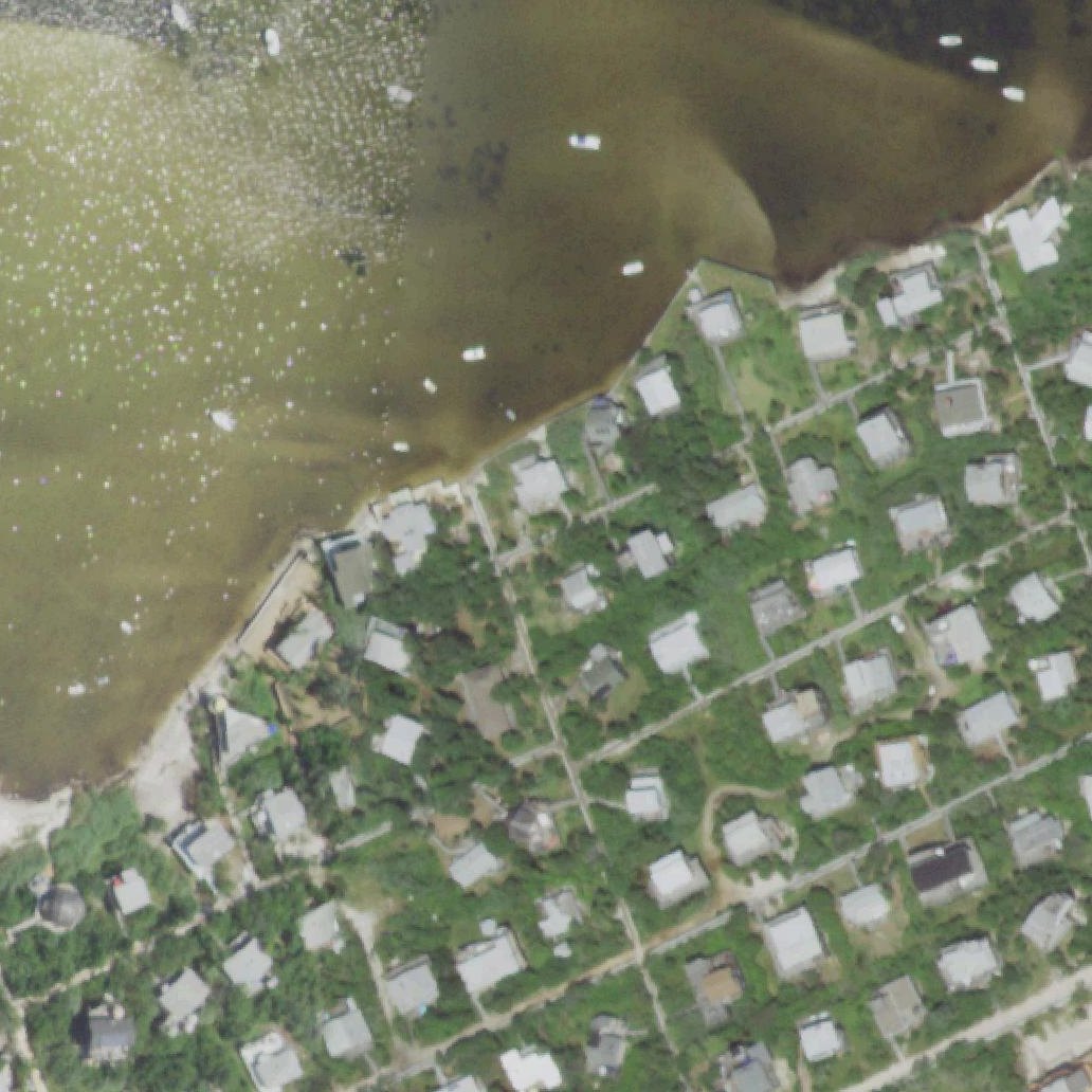 Aerial map of Fire Island National Seashore