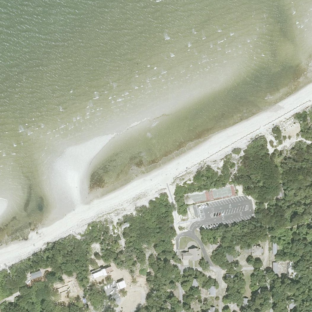 Aerial map of First Light Beach