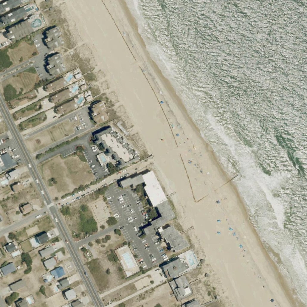 Aerial map of First Street Beach Access