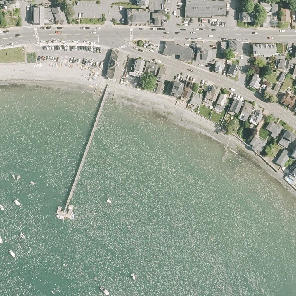 Aerial map of Fisherman's Beach
