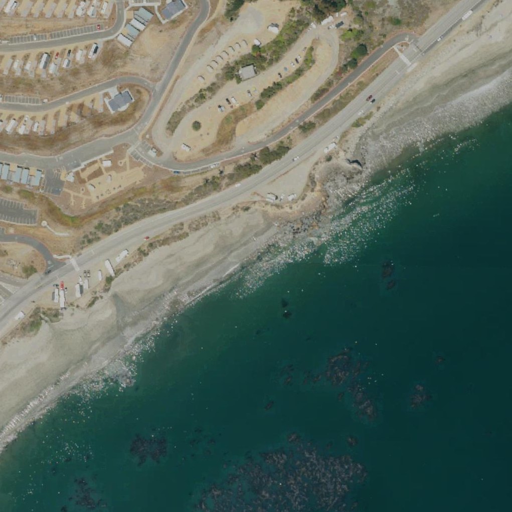 Aerial map of Fisherman's Beach