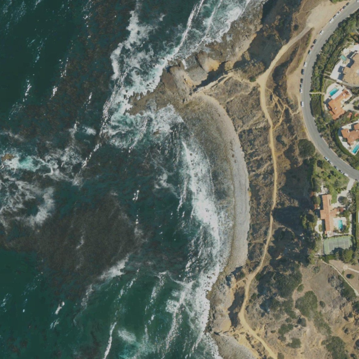 Aerial map of Flat Rock Beach