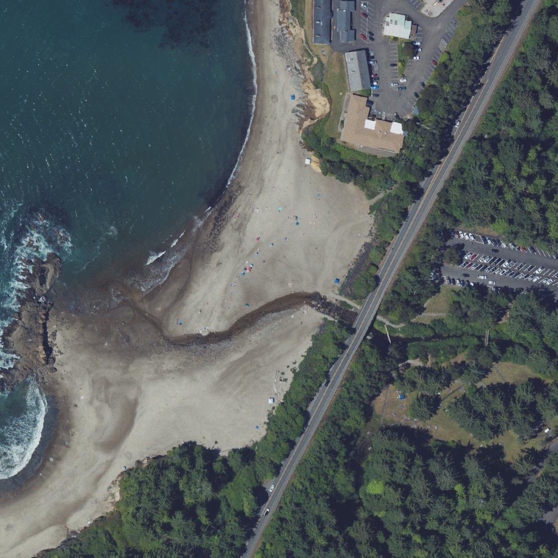 Aerial map of Fogarty Creek Beach