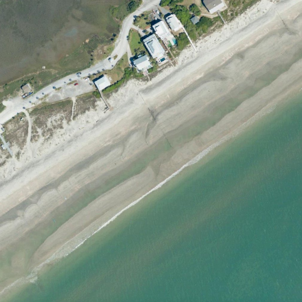 Aerial map of Folly Beach County Park