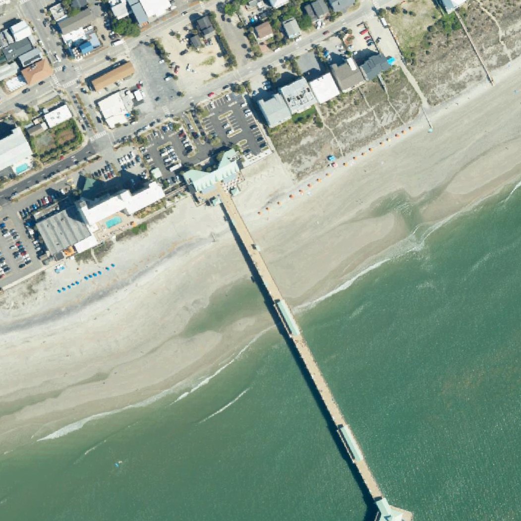 Aerial map of Folly Beach