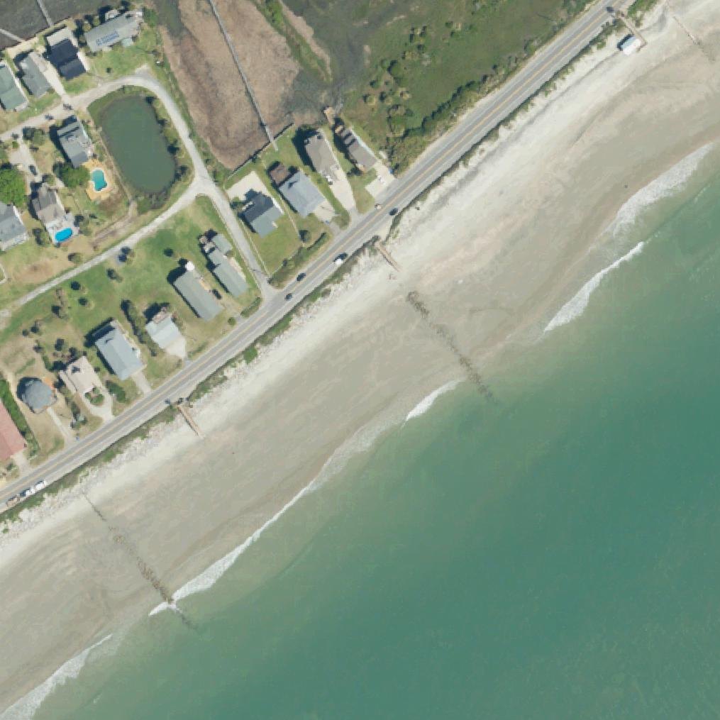Aerial map of Folly Beach
