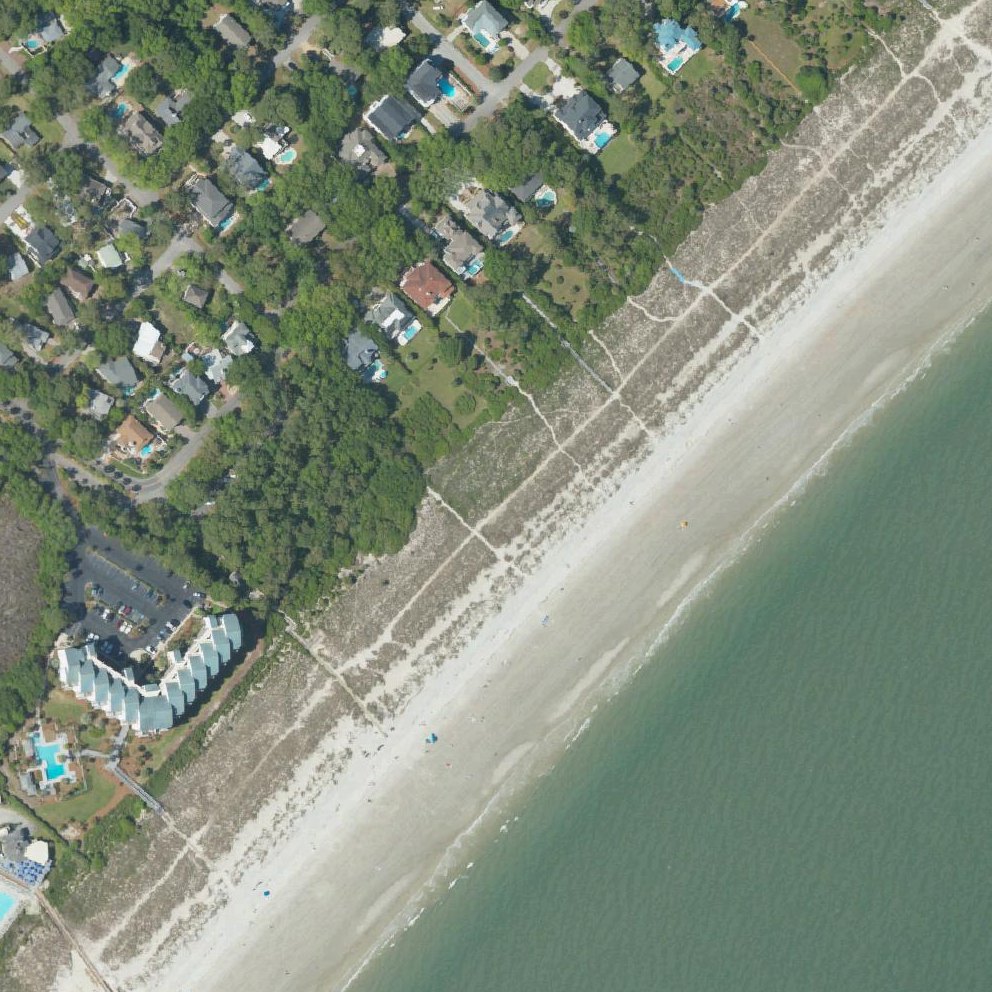 Aerial map of Folly Field Beach Park