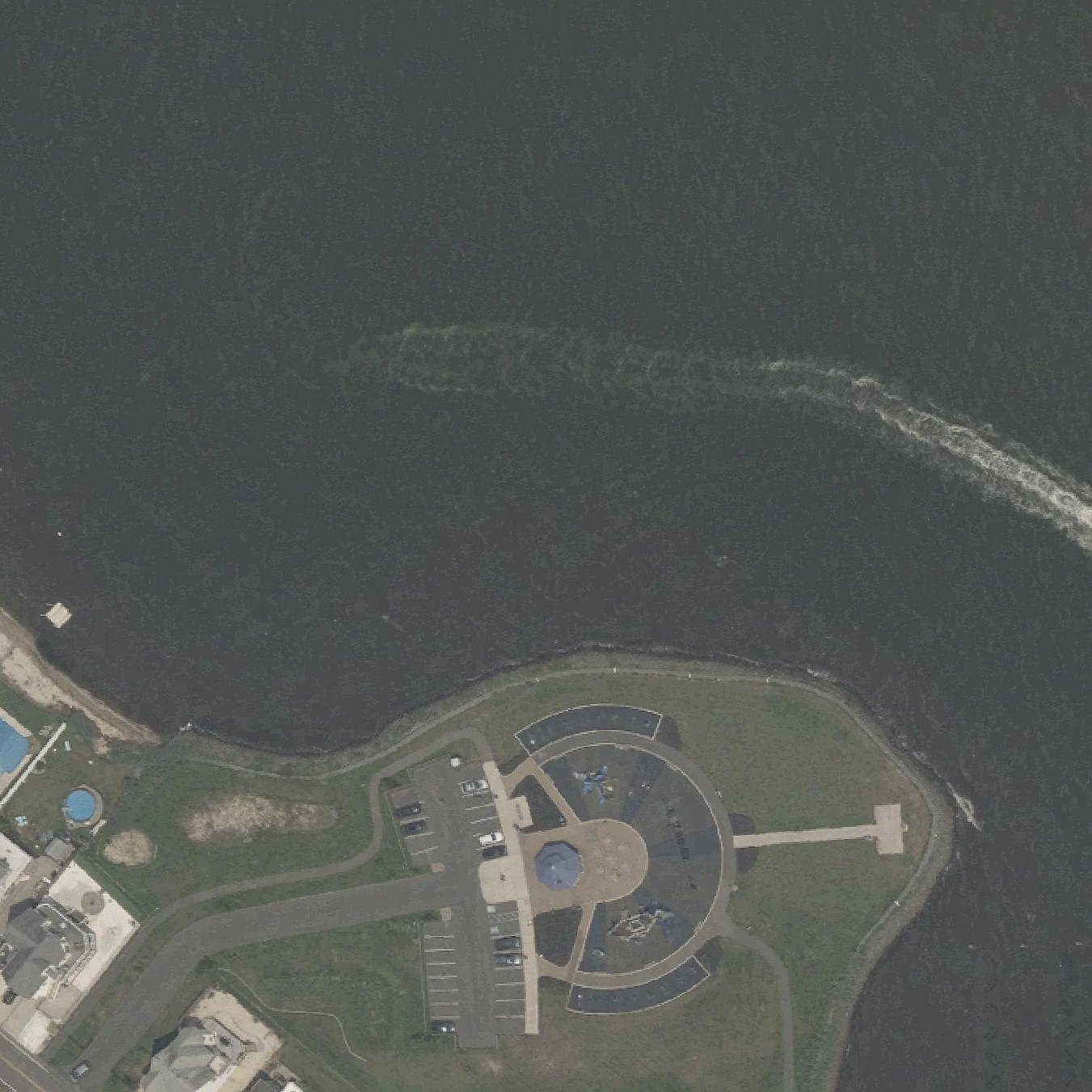 Aerial map of Forked River Beach Bay Front Park