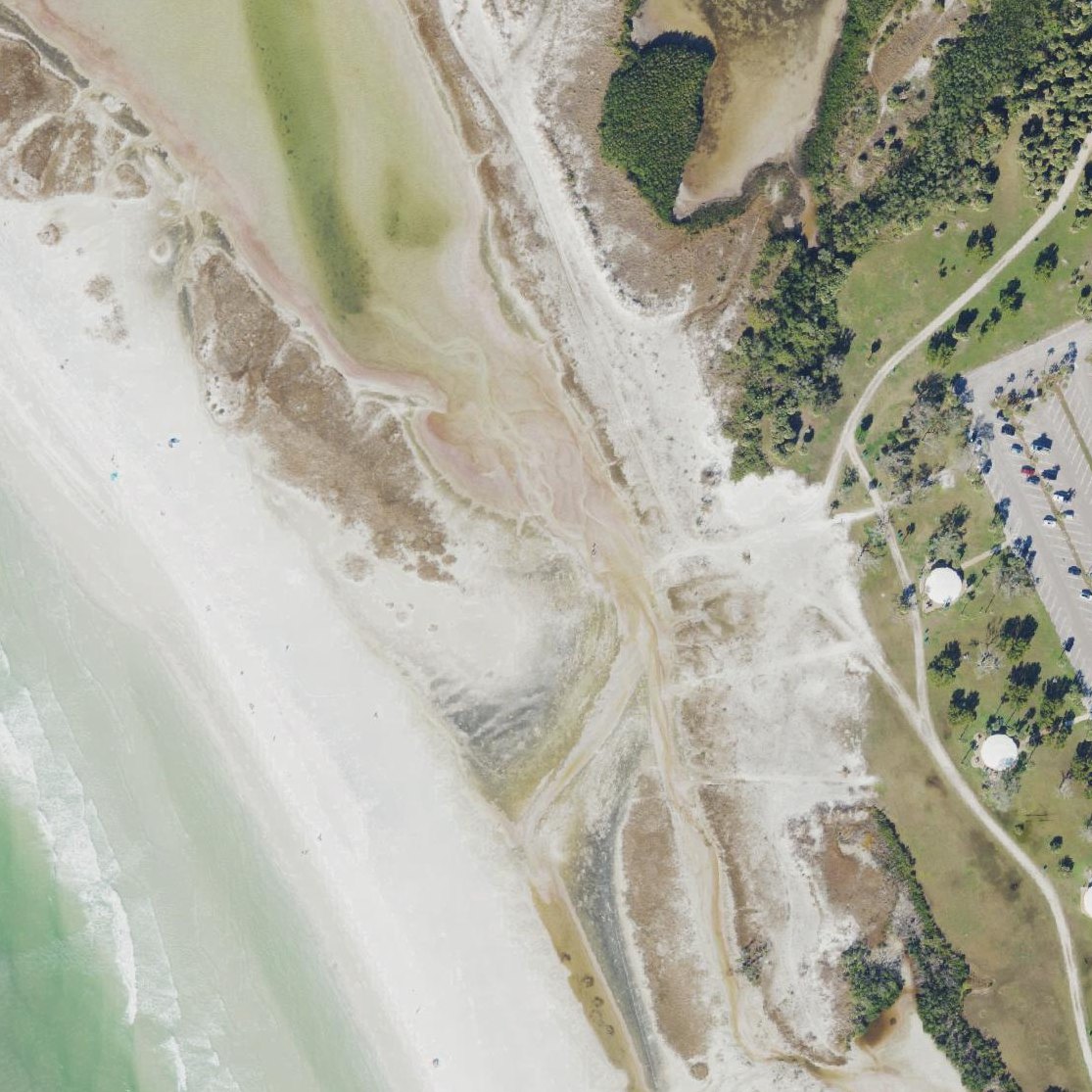 Aerial map of Fort De Soto Beach