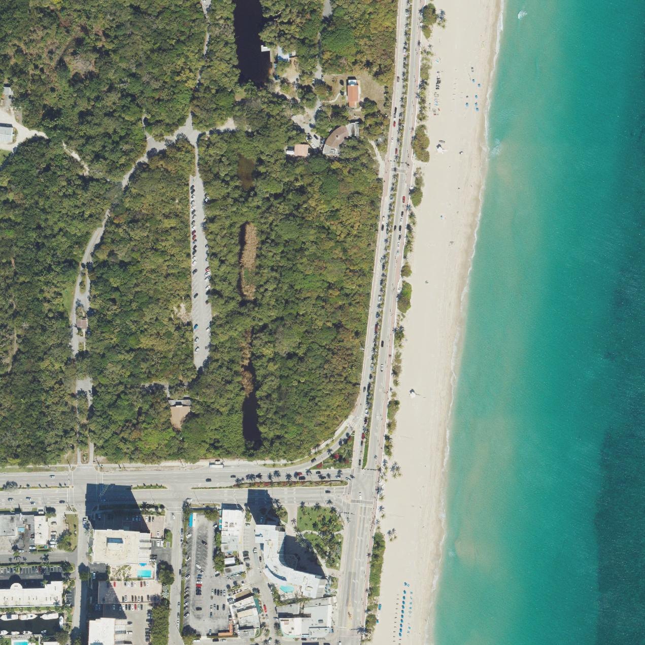 Aerial map of Fort Lauderdale Dog Beach