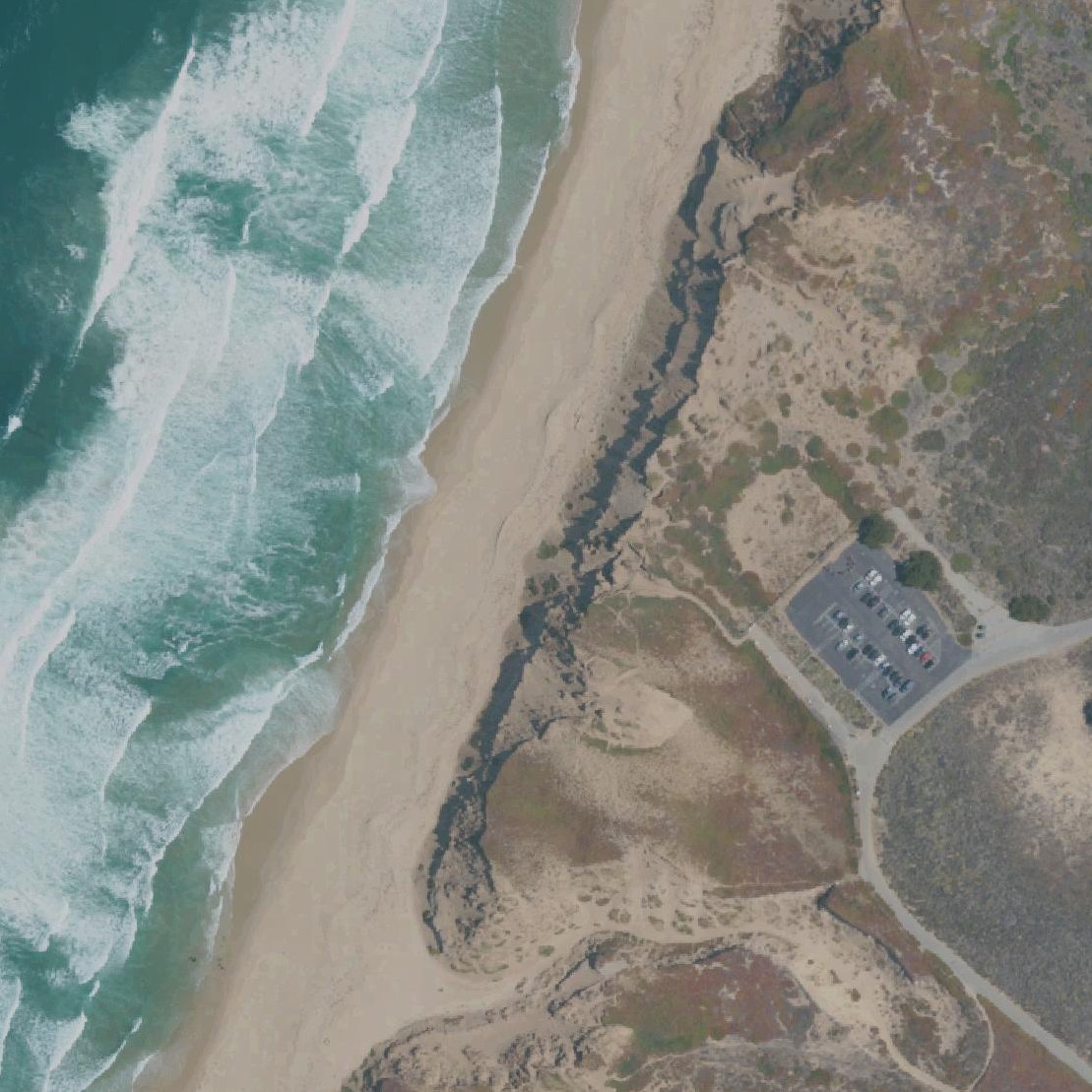 Aerial map of Fort Ord Dunes State Park