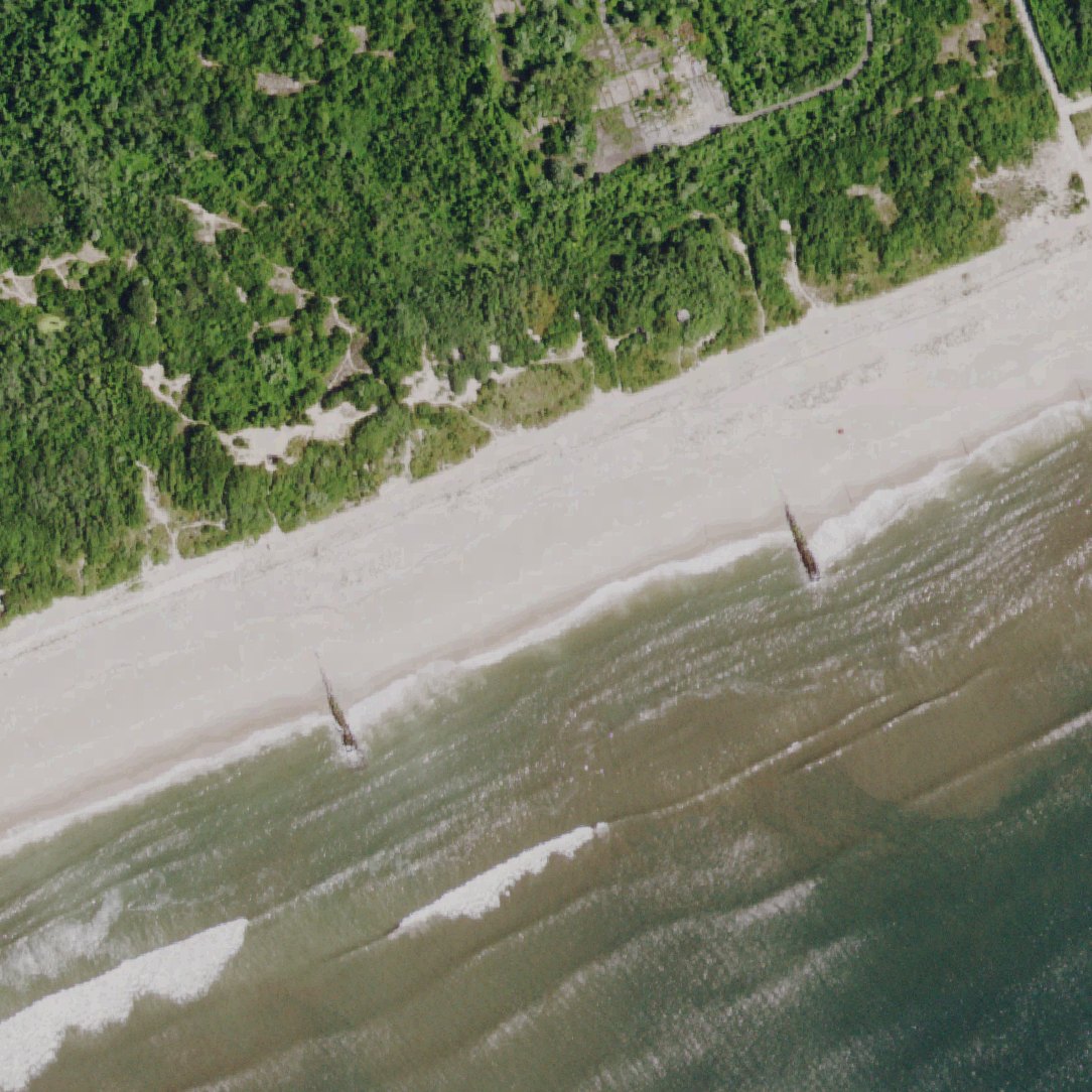 Aerial map of Fort Tilden Beach