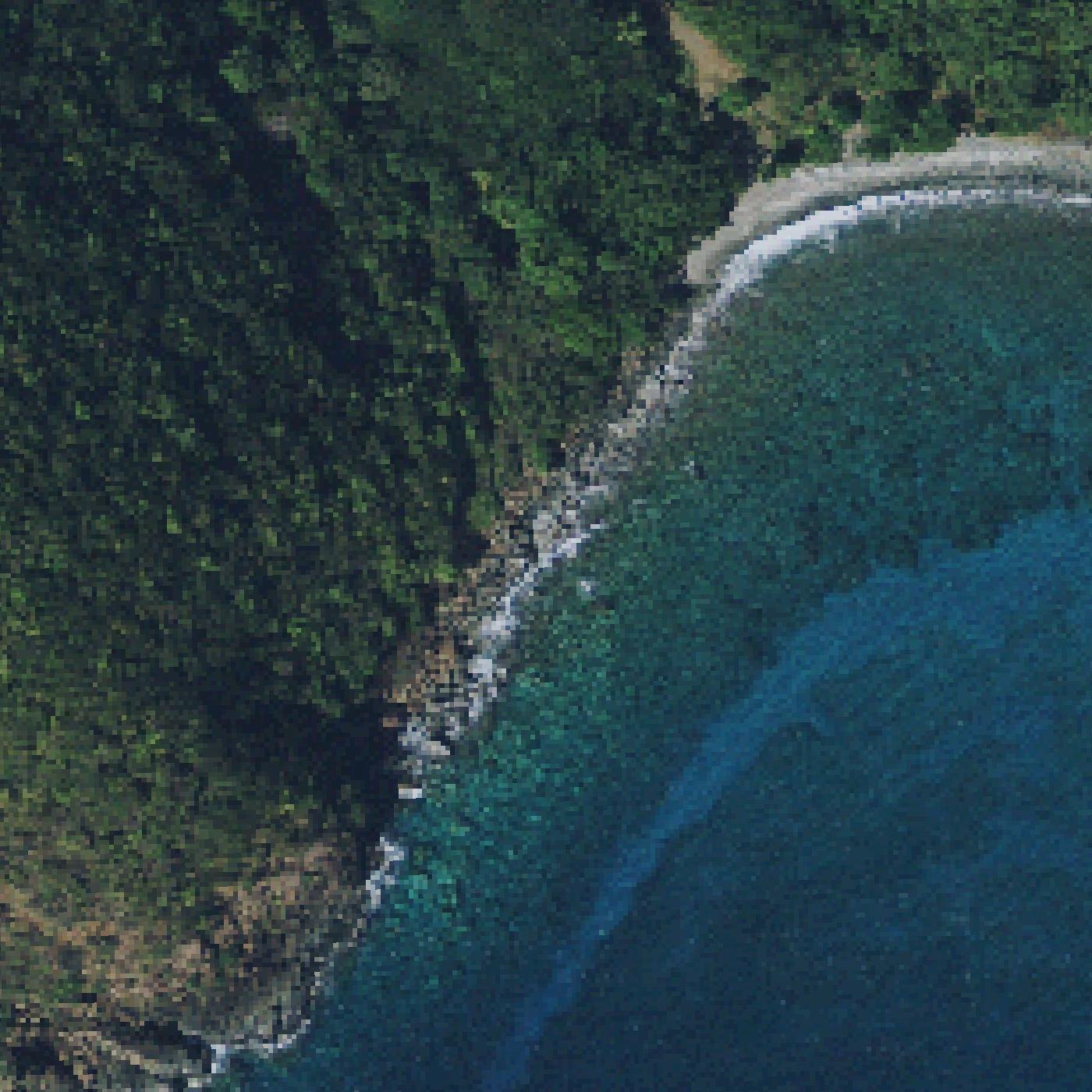 Aerial map of Fortuna Bay Beach